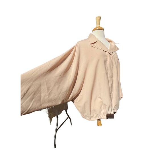 Etienne Aigner Womens Jacket Lightweight TanCoat Sz 12 Logo Lining FLAWED - Picture 3 of 14